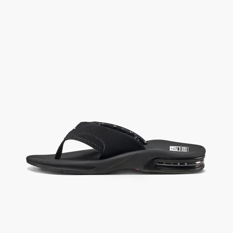 Reef Fanning Womens Bottle Opener Flip Flop, Arch Support, Durable Outsole, Water Friendly, Black, 8 - Image 3